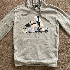 Adidas womens sports hoodie with flower adidas logo!